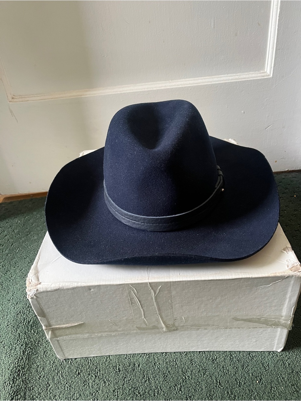 Rag & Bone Navy Wide Brim Fedora from 2015